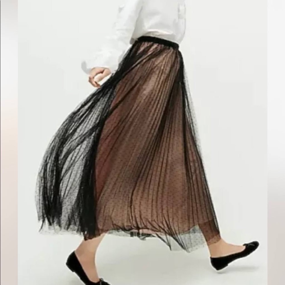 J. Crew Polka-dot tulle A-line skirt NWT